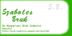 szabolcs bruk business card